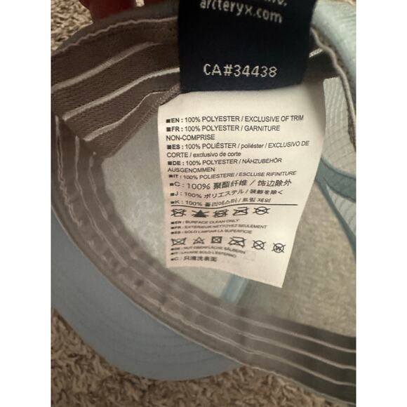 Arcteryx Gray Blue Short Brim Bill Trucker Snapback Hat Cap - Picture 7 of 9